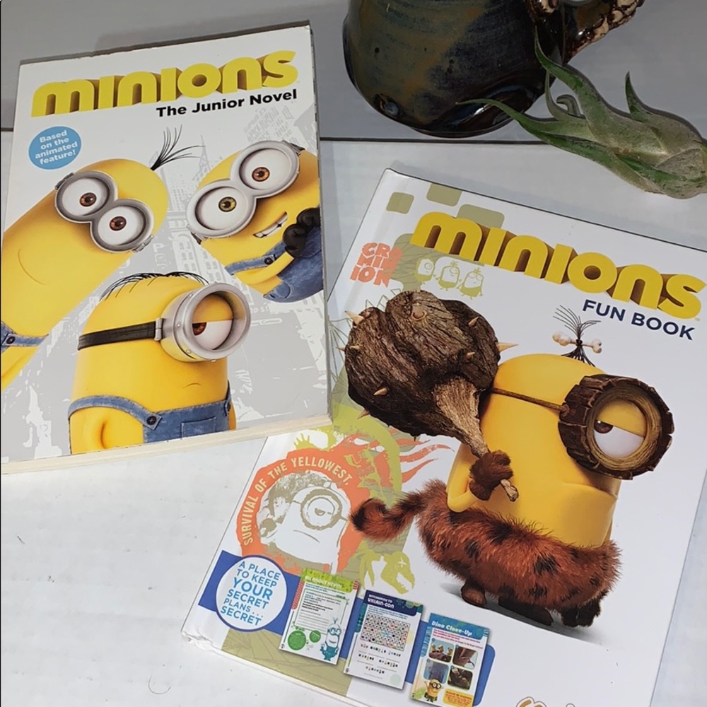 👍2/$26👍 Minions books with stickers nwot